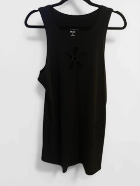 torrid Black Sleeveless Tank with Floral Cutout